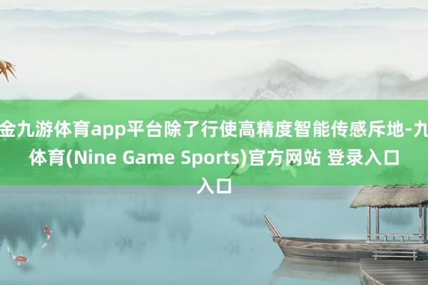 现金九游体育app平台除了行使高精度智能传感斥地-九游体育(Nine Game Sports)官方网站 登录入口